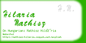 hilaria mathisz business card